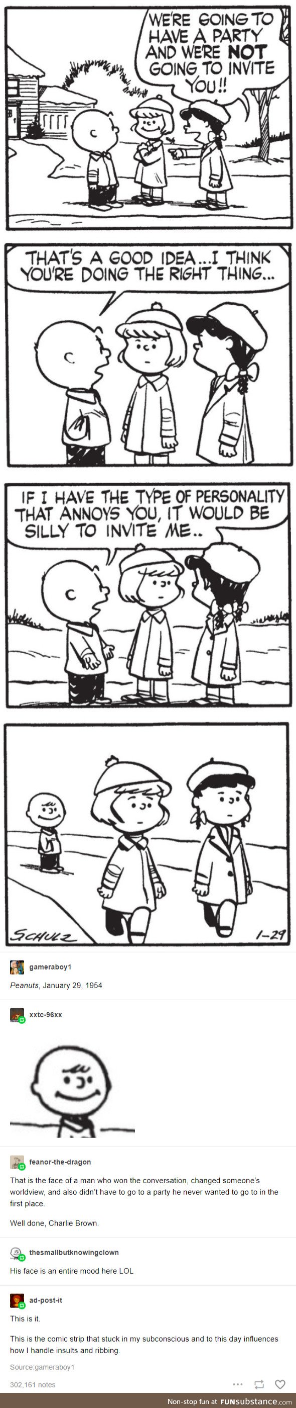 You're a good man, Charlie Brown