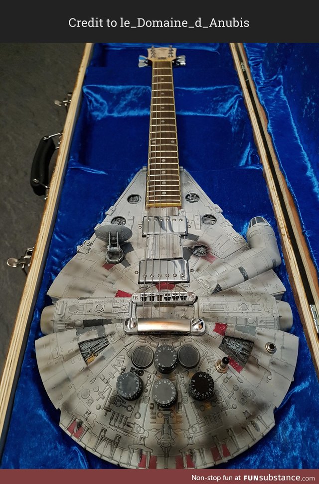 This guitar has been known to produce the sweetest riffs in the Galaxy!