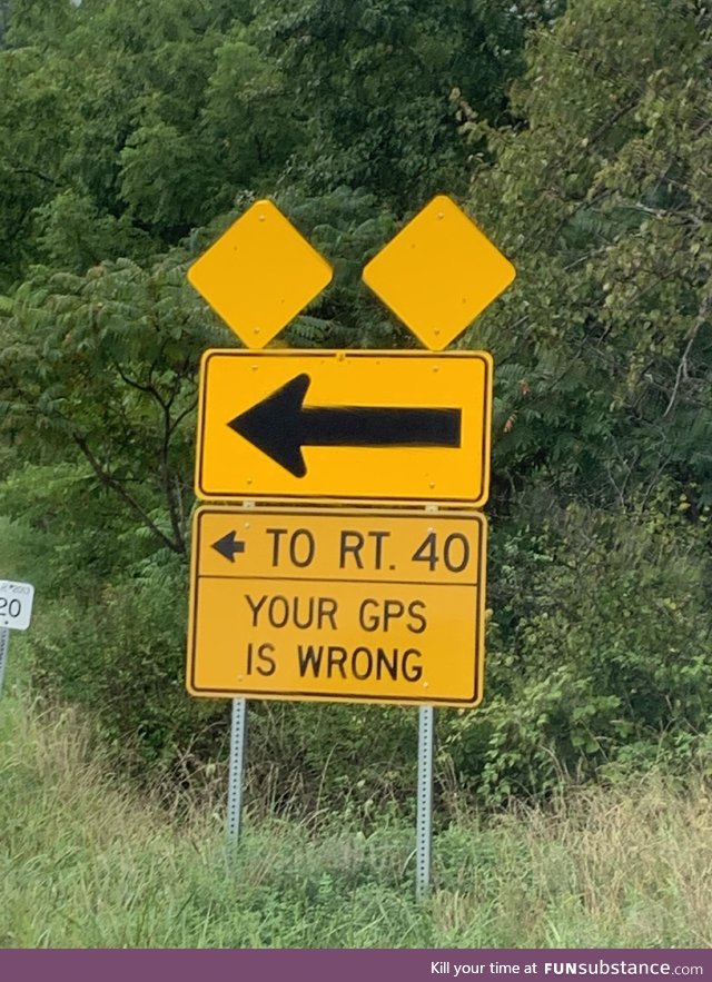 Actual road sign in my town because too many people get lost in someone’s driveway