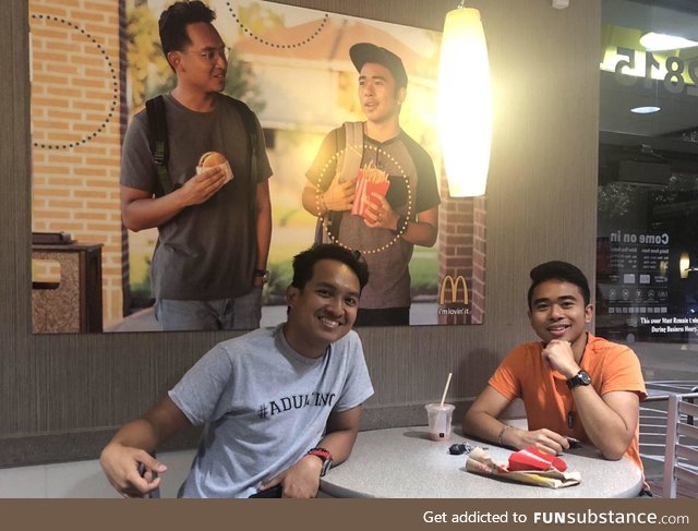 They noticed there was a blank wall at McDonald’s so they decided to make this fake
