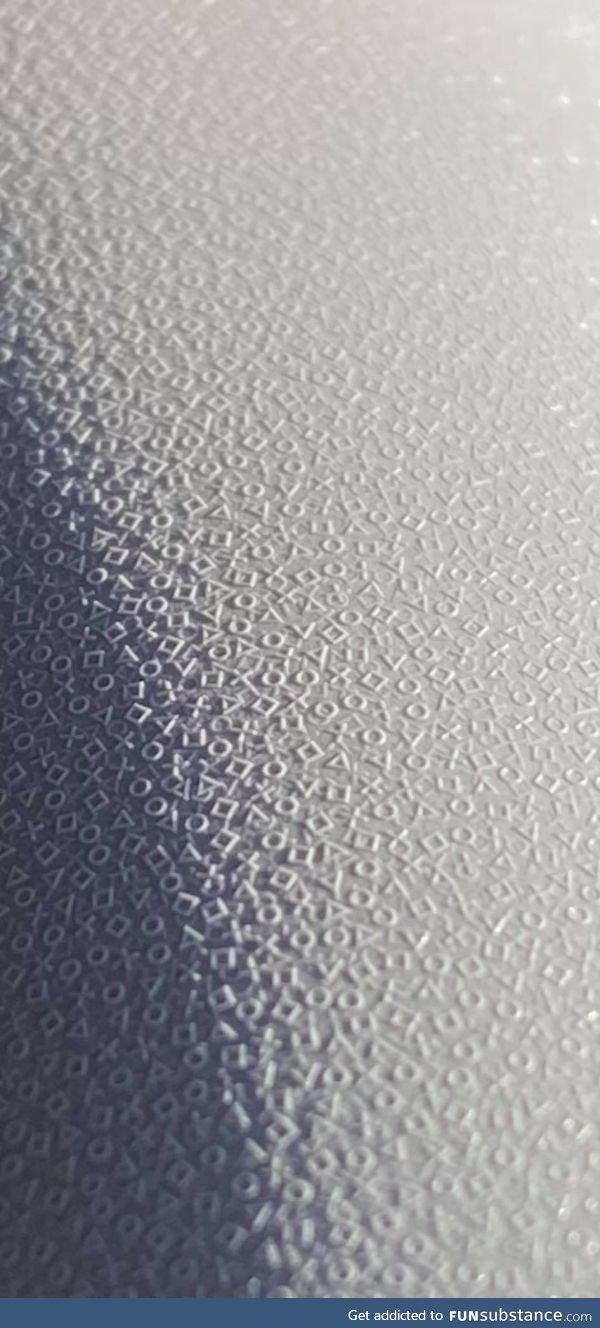 The texture of the PS5 controller close up