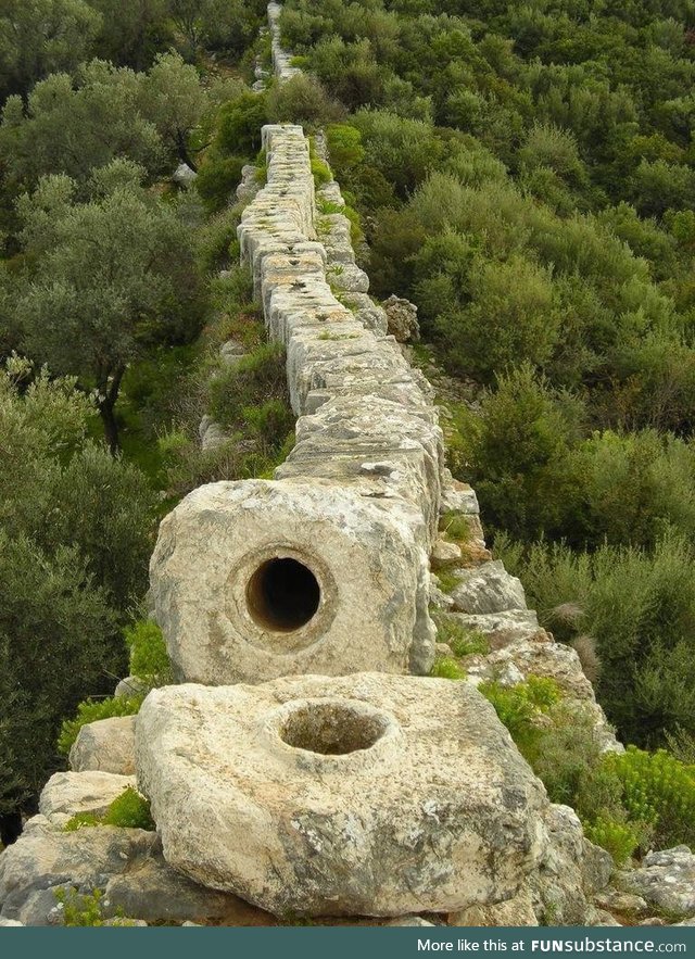 A roman aqueduct, patara, turkey