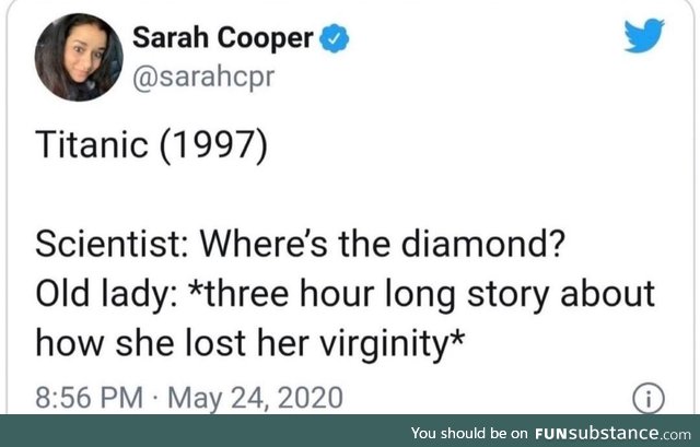 ....Cool lady but the diamond