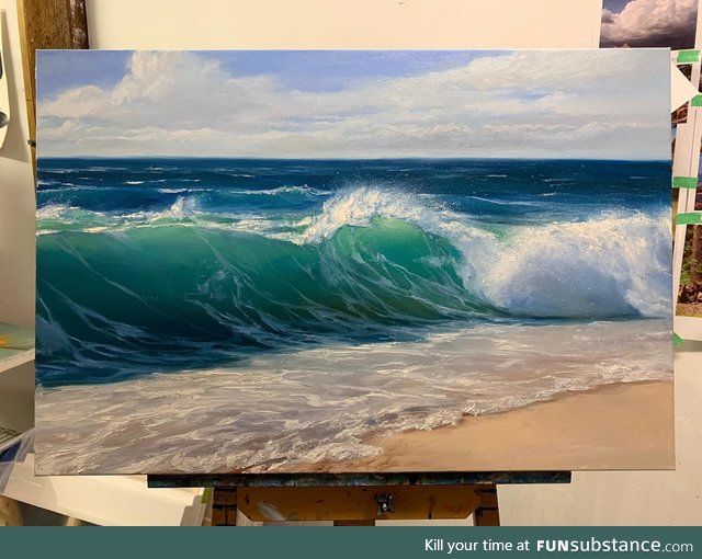 Latest seascape oil painting I did