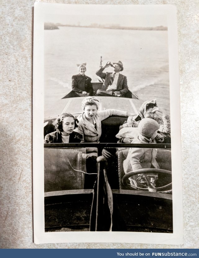 I just stumbled upon this pic of my family on Lake Erie in 1948. The more you look, the