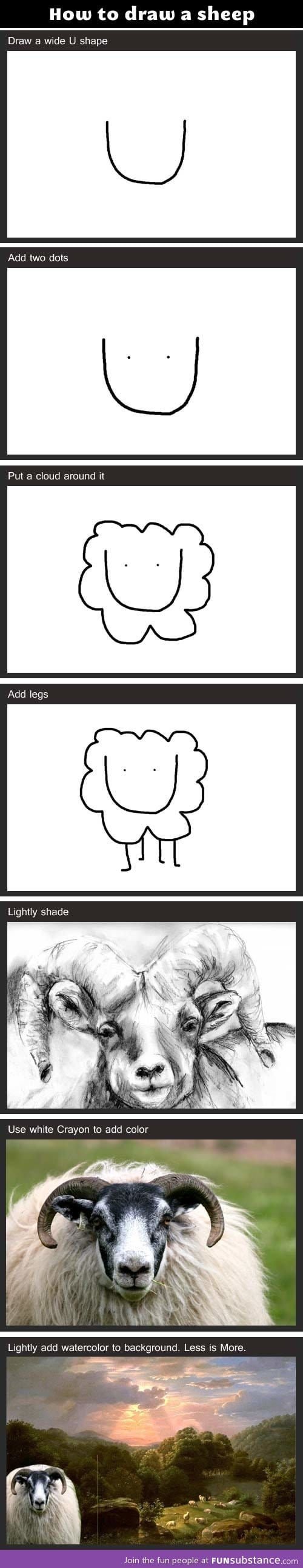 How to draw a sheep