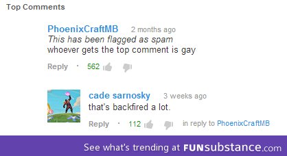 Whoever gets top comment is gay
