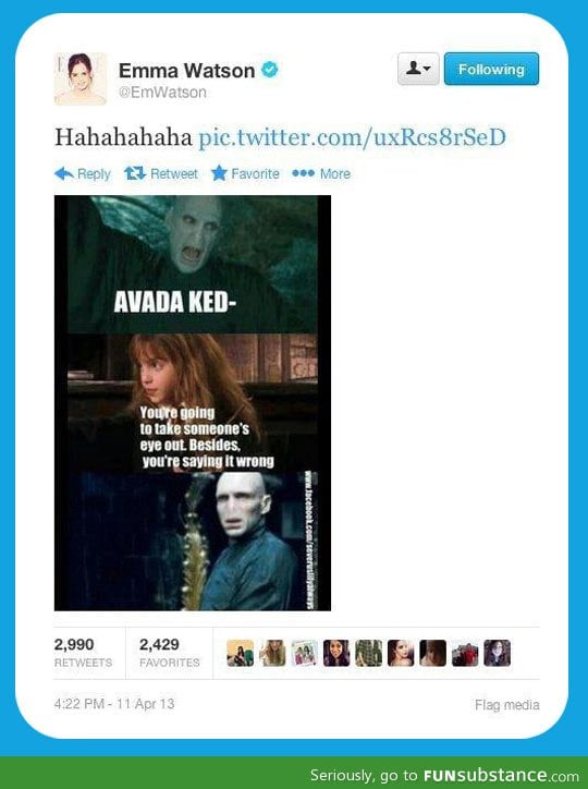 Even better because emma watson tweeted it