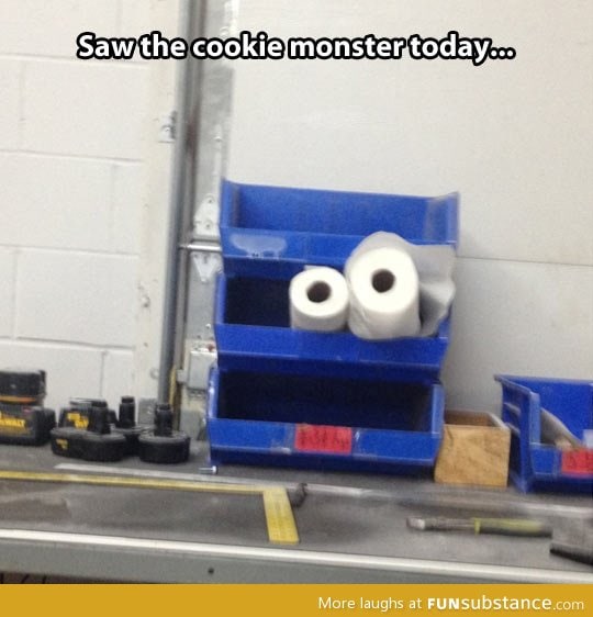 Today I saw the cookie monster
