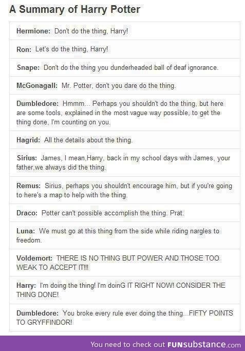 Harry Potter summed up