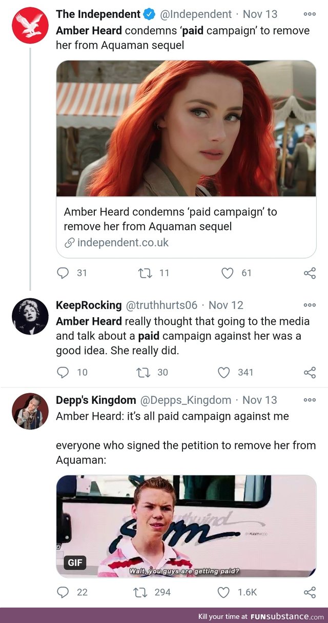 Amber Heard Campaign is nothing but 1.5 million paid robots from Russia