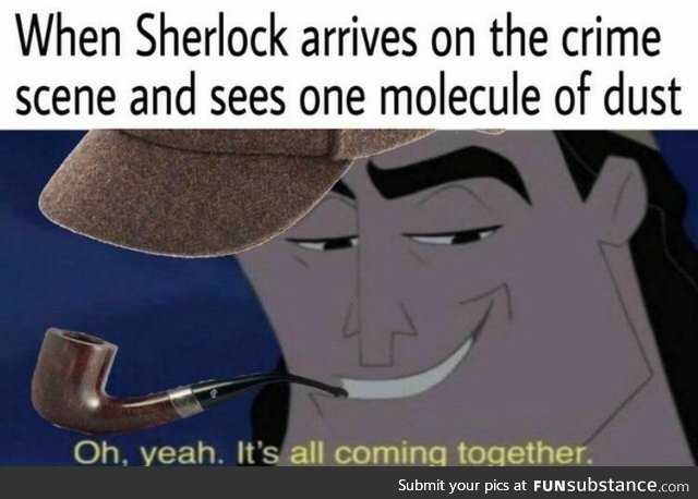 Sherlock Holmes and one molecule of used up people