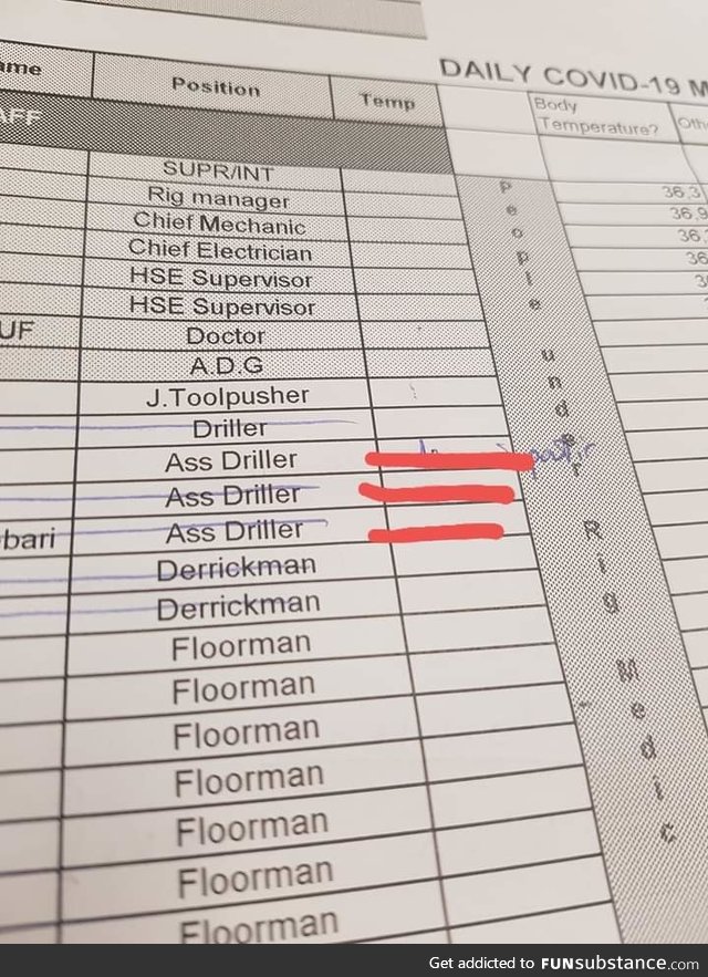 Our company did a list of all the personal, am afraid to meet those guys now. Ps:They
