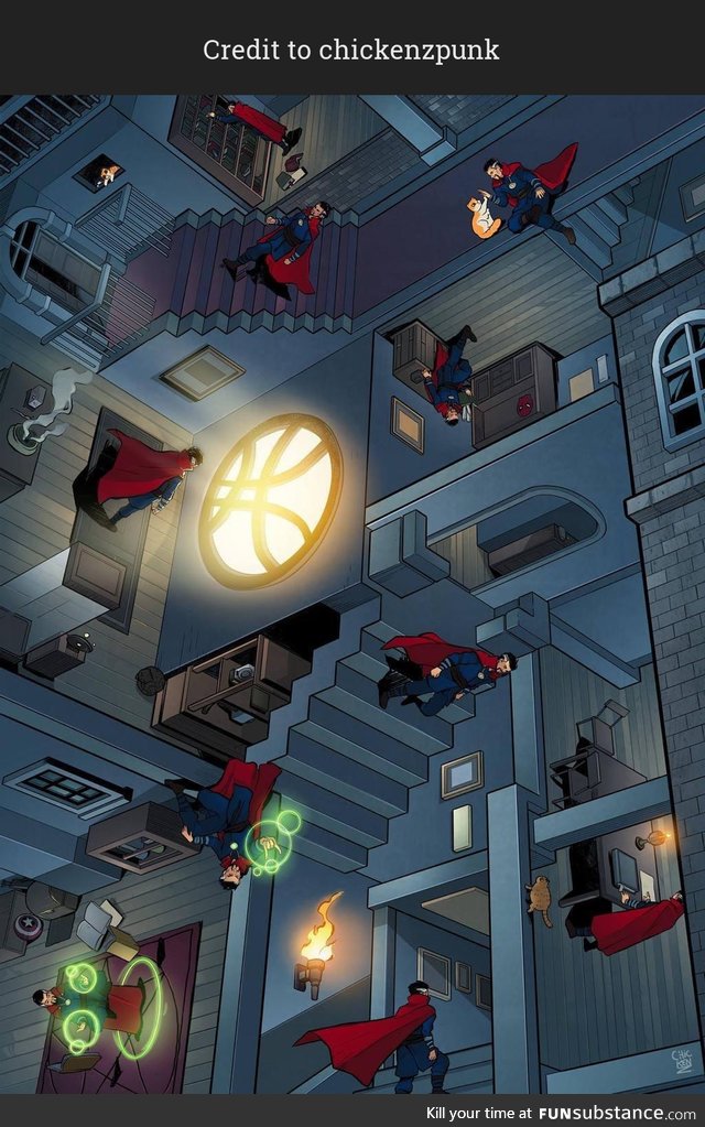 This M.C. Escher x Doctor Strange mashup could easily be the Multiverse of Madness!