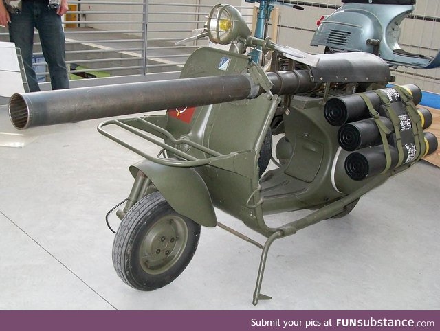French designed Anti Tank Vespa, developed circa 1956