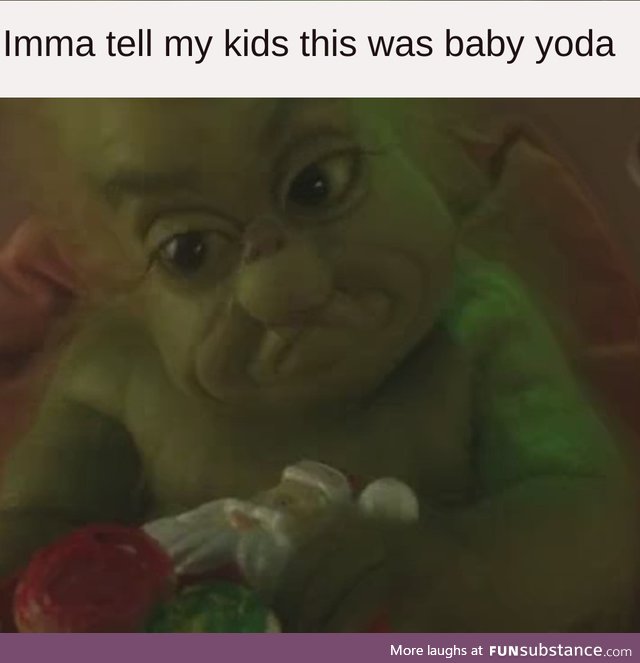 Baby Yoda at home: