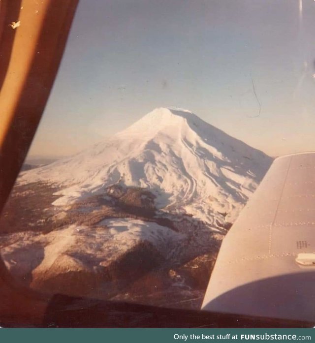 Photo of Mt St Helens my dad took while flying in 1979