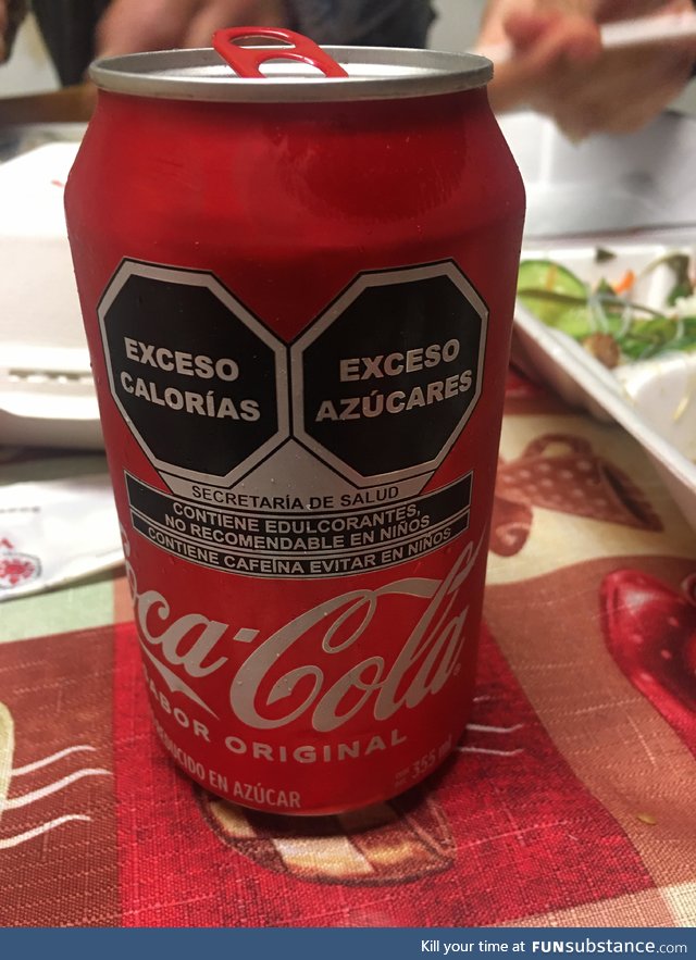 Excessive sugar and calorie warning labels used in Mexico