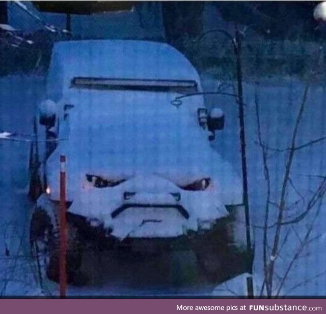 This jeep that didn't like the recent snowfall