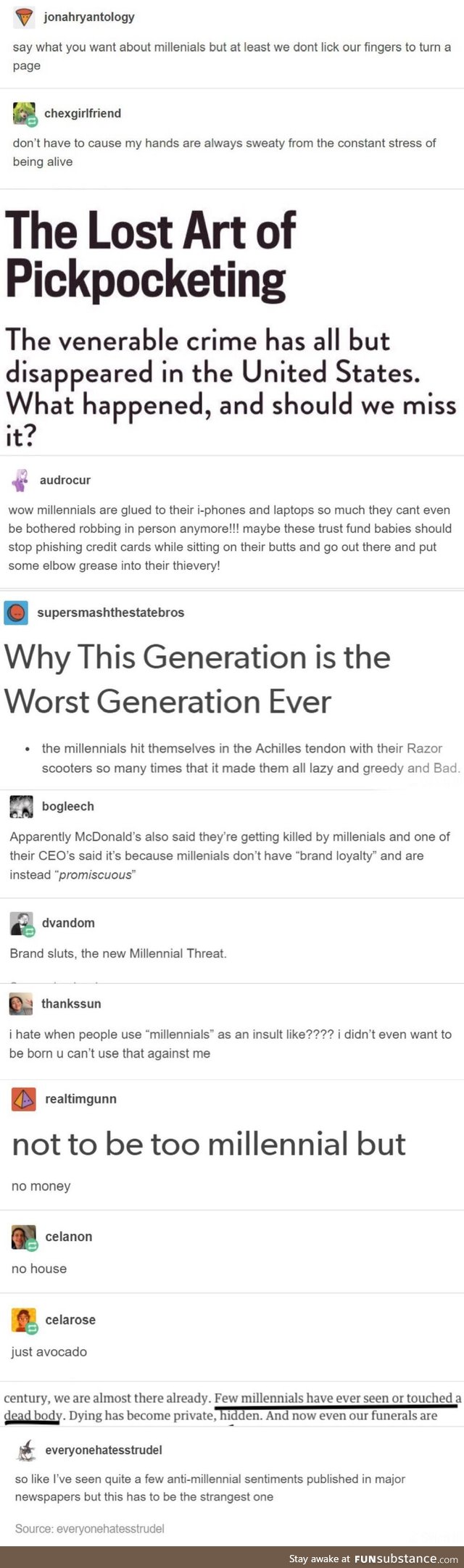 millennials do the darndest things