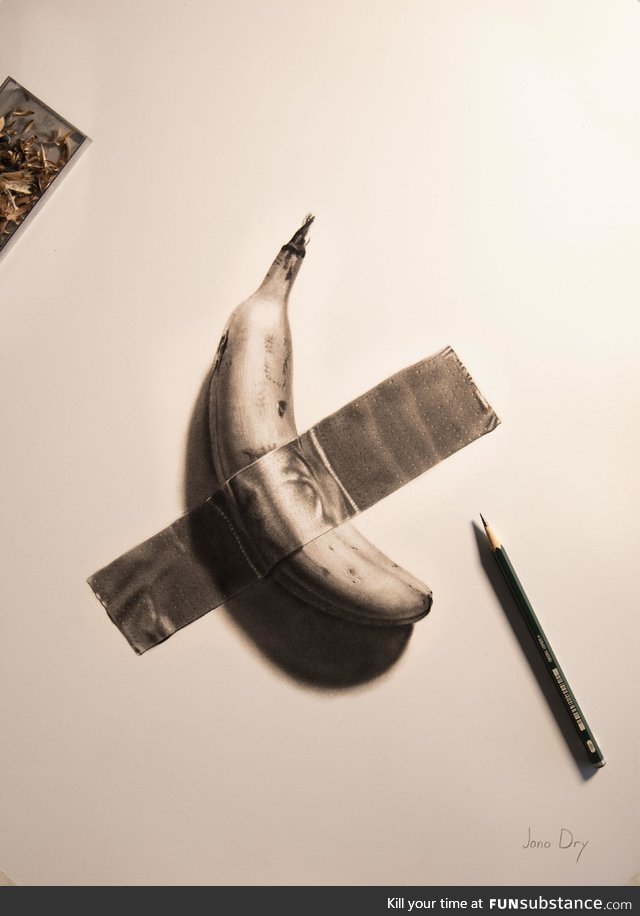A cheaper banana - pencil on paper