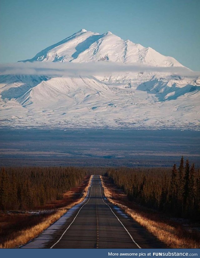 Lonely Road in Alaska