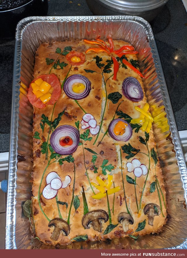 Inspired by a post on foodporn, I made my own veggie art bread!!