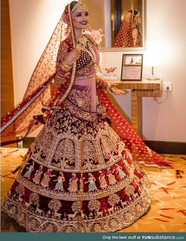 Can’t help but share this very beautiful Indian bride and her dress