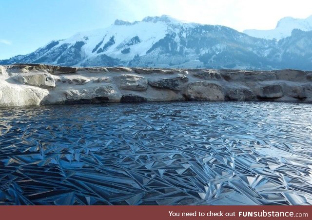 Frozen Pond in Switzerland