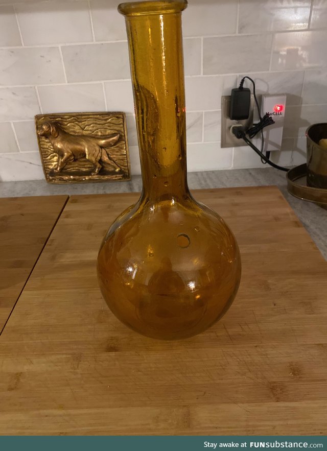 Picked this up at Savers thinking it was a cool wine decanter. It's a bong. Who donates