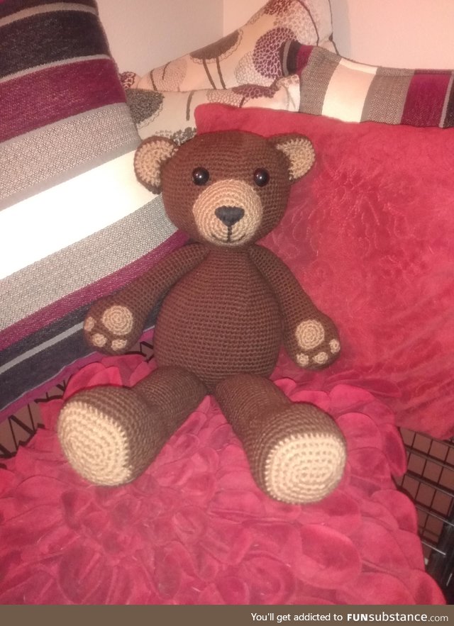 Bear I crocheted for my son