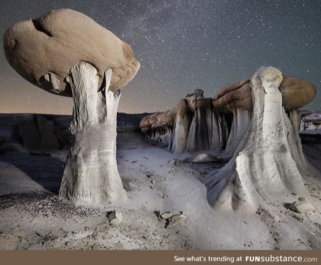 Bizarre rock formations in Ah-Shi-Sle-Pah, New Mexico