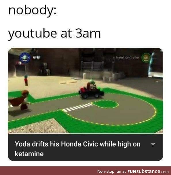 Drift I must, ketamine I do