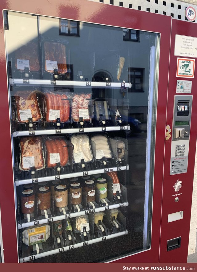 A Meat Vending Machine found in Rosenheim, Germany