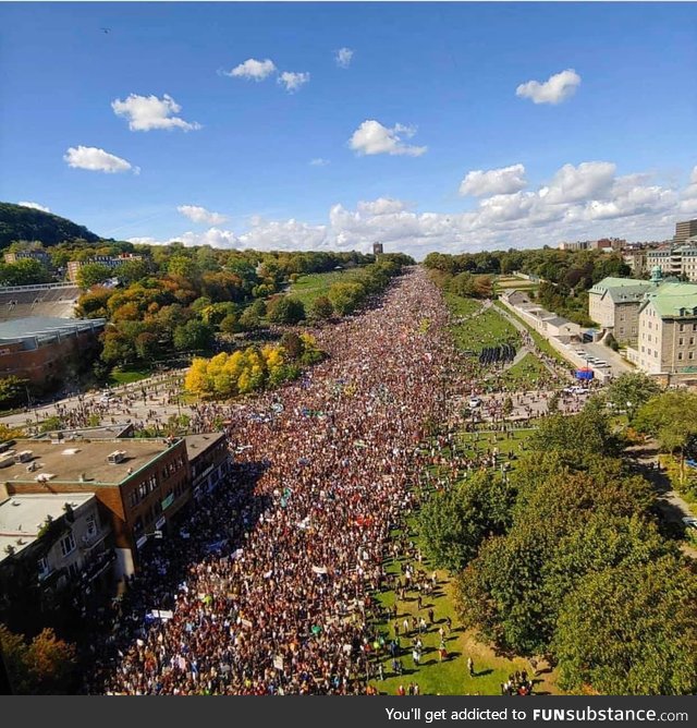 Climate change march in Montréal, Canada