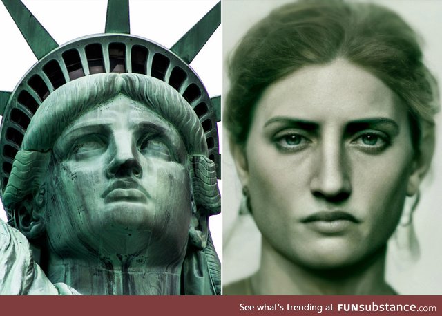An AI based interpretation of what “Lady Liberty” would have looked like if she was a