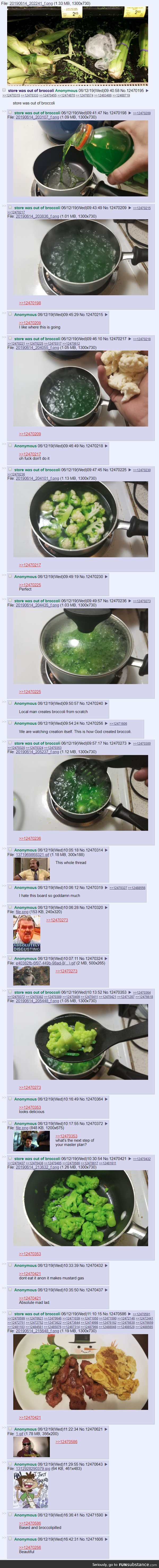 /ck/ wants broccoli