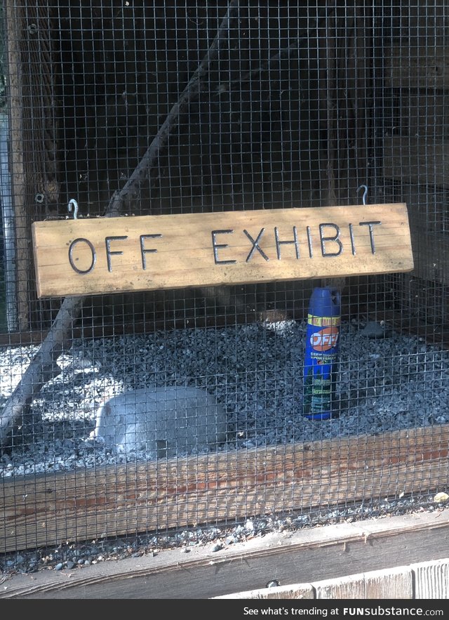 My local zoo is getting cheeky with some of its exhibit closures due to the virus