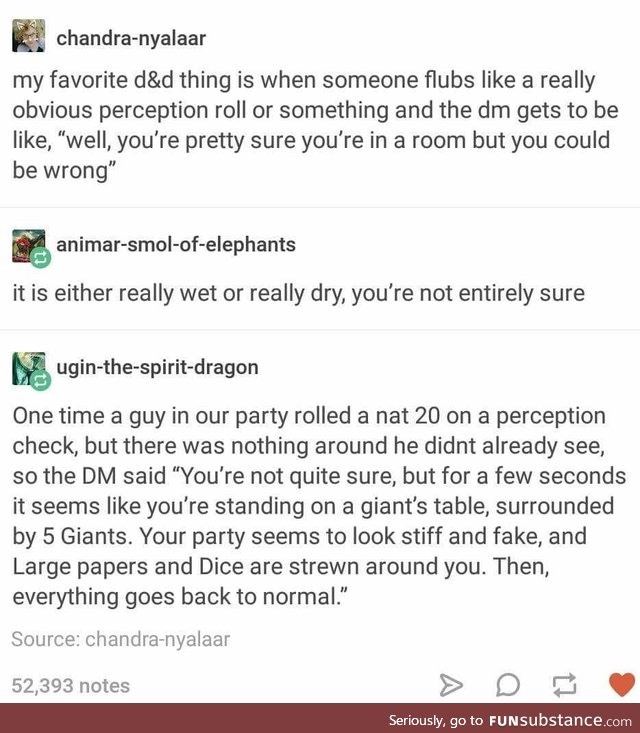 DnD is a little too perceptive