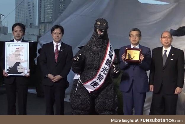Godzilla has become a citizen of Japan