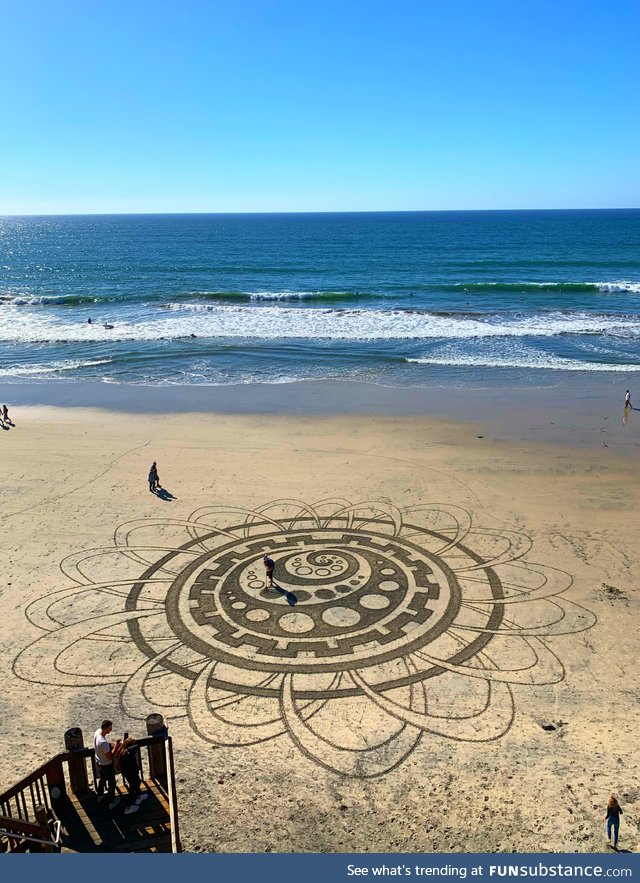 Today I saw someone drawing in the sand