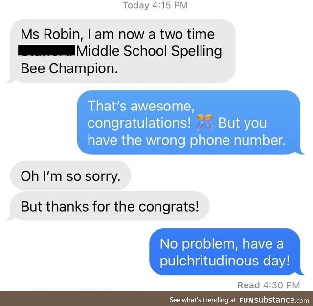 Texting with champions