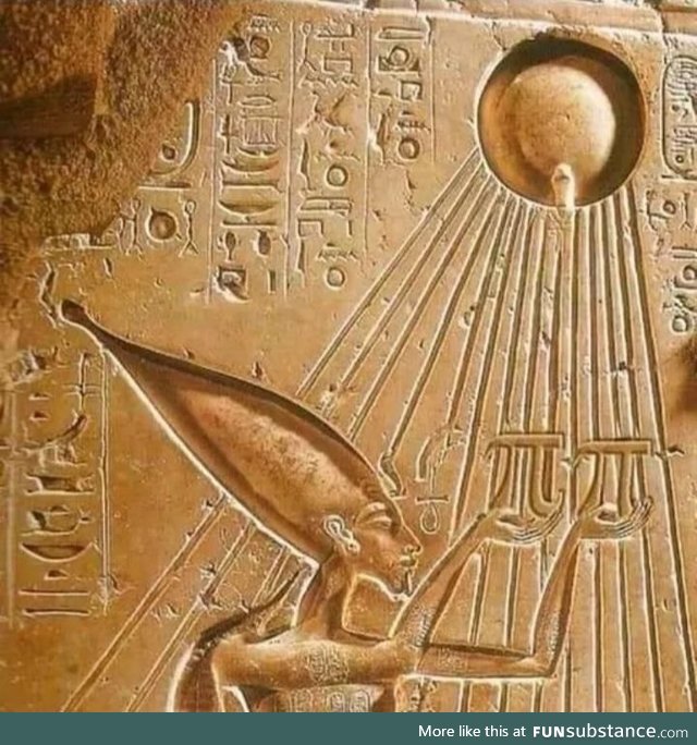 Egyptian god "baking" Pi's in the sun