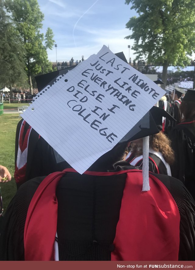 Graduated yesterday. In a see of decorates caps, this was my fave :)