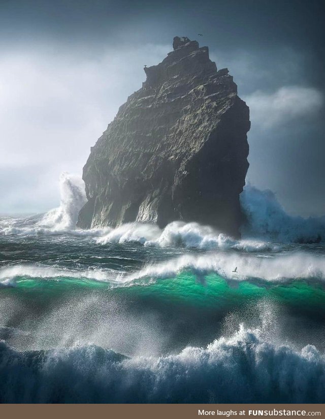 Waves off the coast of Iceland