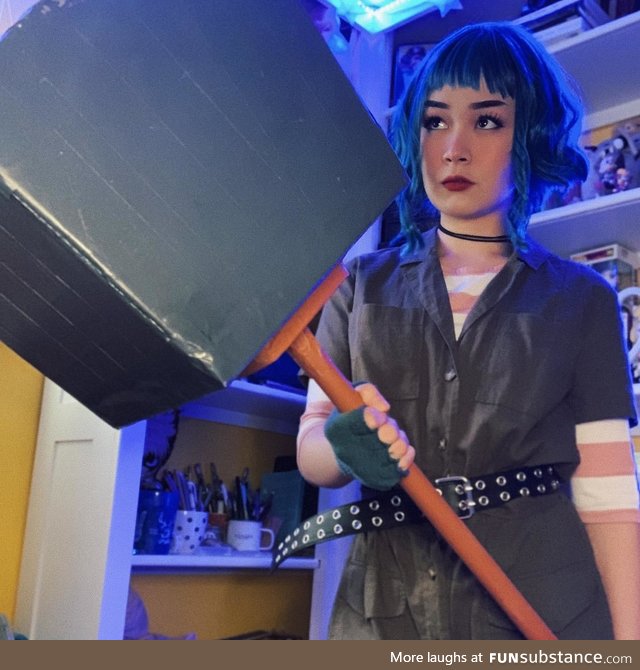 My Ramona Flowers cosplay for the 10th Anniversary! I tried to recreate the hammer scene