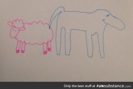 My brother, 26, forgot how to draw horses