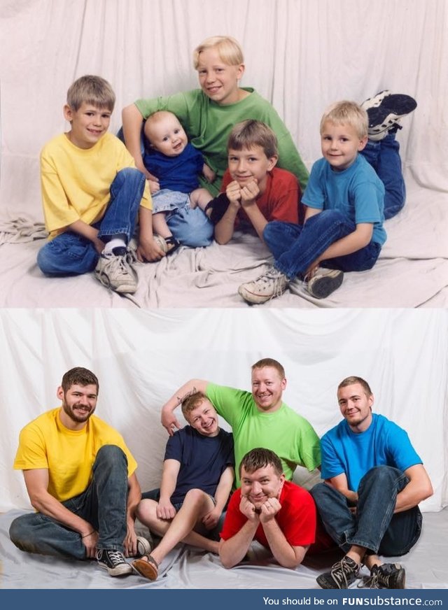 My Four Brothers and I in 1997 vs. 2017