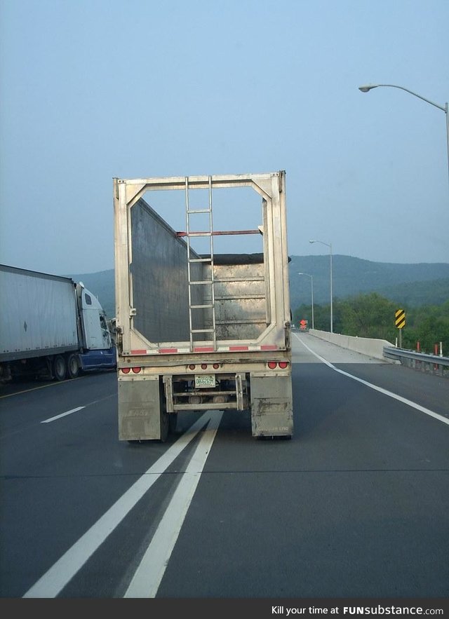 Saw this truck rushing a massive load of thoughts and prayers to my local hospital