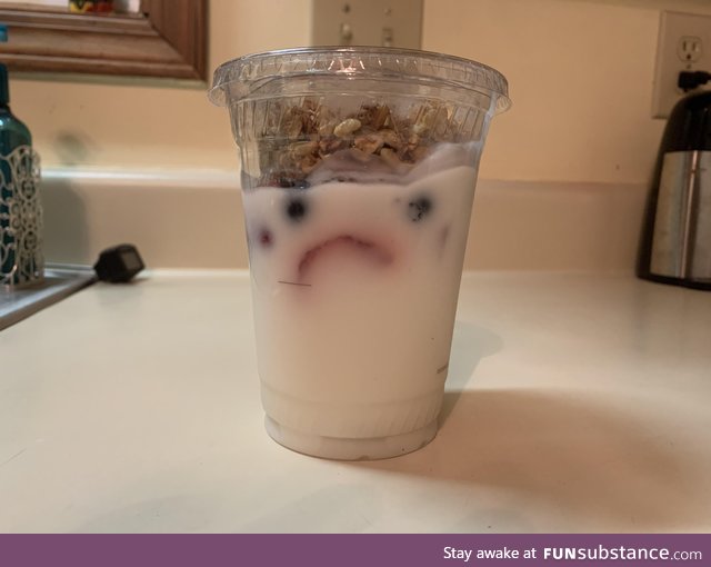 I wonder what my parfait is mad about :(